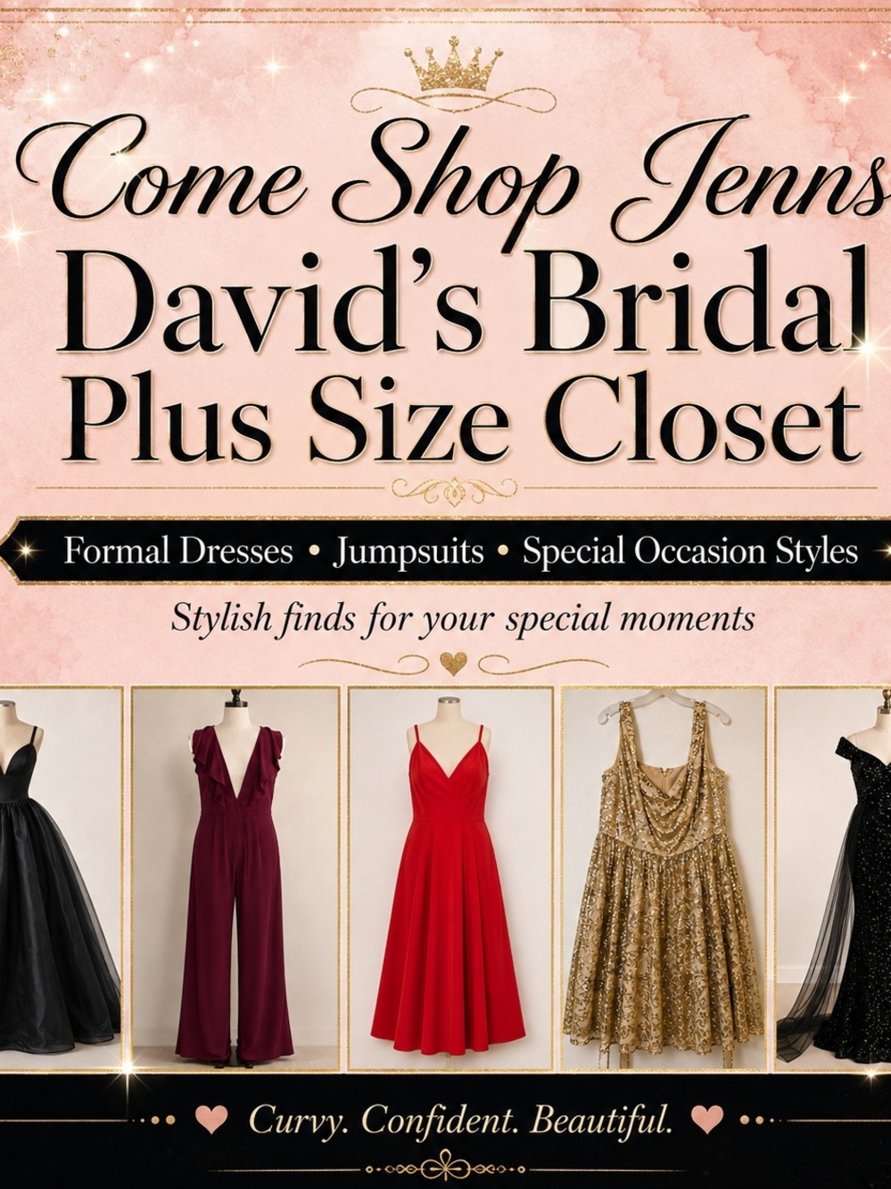 Come Shop Jenns David’s Bridal Plus Size Closet